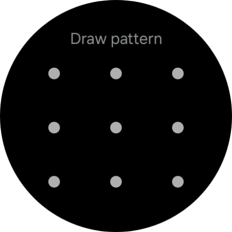 Slide your finger across the screen to connect at least four points and follow the instructions on the screen to create a pattern as lock code. Slide your finger across the screen to connect at least four points and follow the instructions on the screen to create a pattern as lock code.