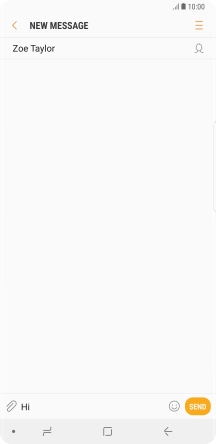 Press SEND when you've written your text message. Press SEND when you've written your text message.