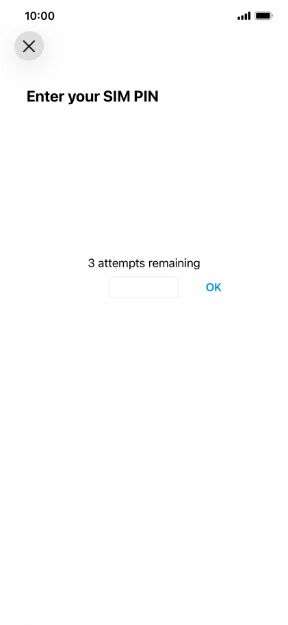 If your SIM is locked, key in your PIN and press OK.