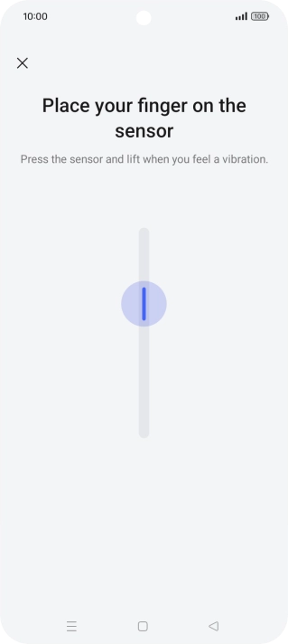 Follow the instructions on the screen to create the phone lock code using your fingerprint.