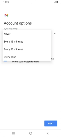 Press the required setting. Press the required setting.