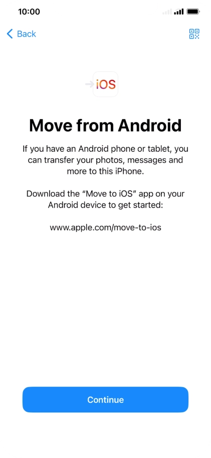 To transfer content to your phone, you need to install the app 