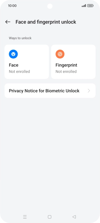 Press Fingerprint.