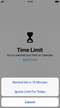 Press the required setting.