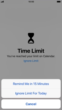 Press the required setting.