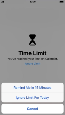 Press the required setting.