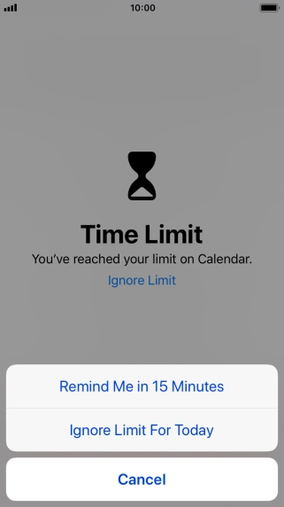 Press the required setting.