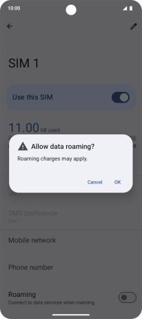 If you turn on the function, press OK.