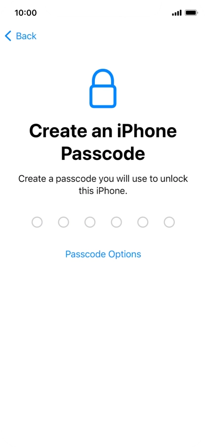 Press Passcode Options. Press Passcode Options.