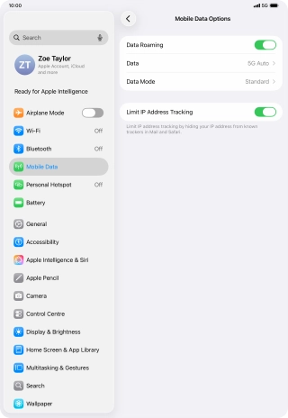 Press Data Mode.