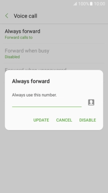 Press DISABLE. Press DISABLE.