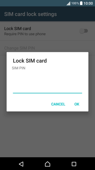 Key in your PIN and press OK.