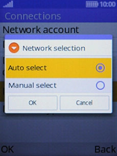 If you want to select a network automatically, select Auto select.
