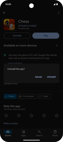 Press Uninstall.