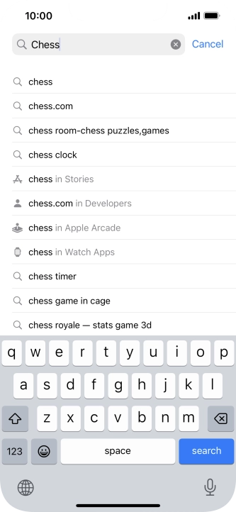 Press search.