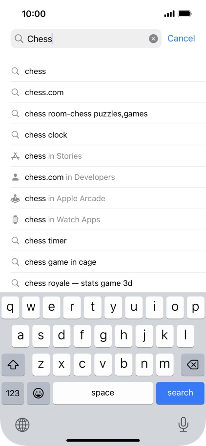 Press search.