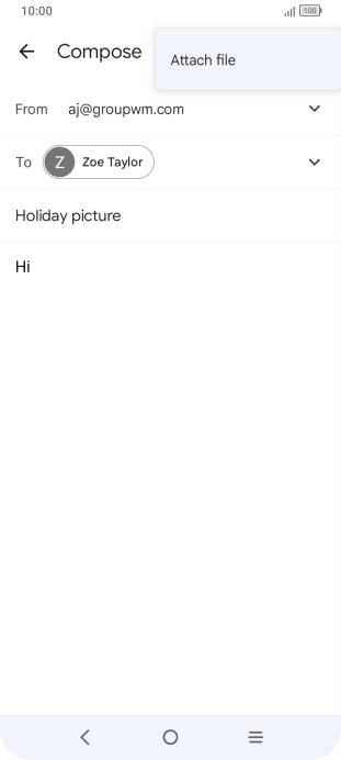 Press Attach file and go to the required folder. Press Attach file and go to the required folder.