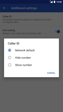 Press Show number to turn on caller identification.