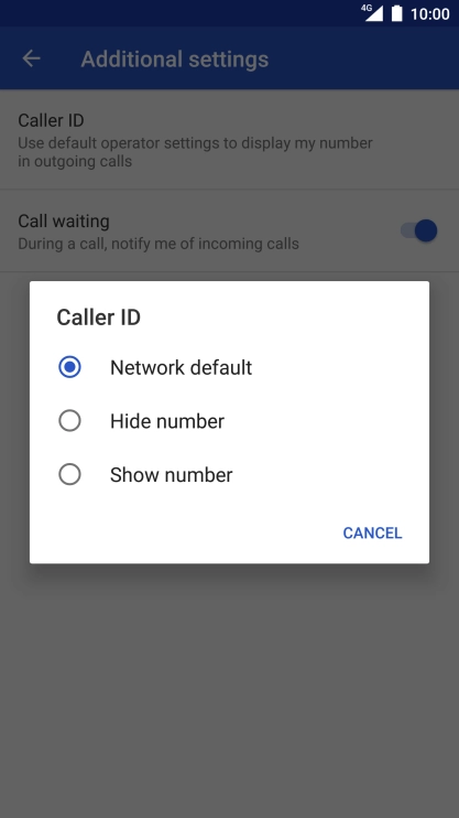 Press Show number to turn on caller identification.