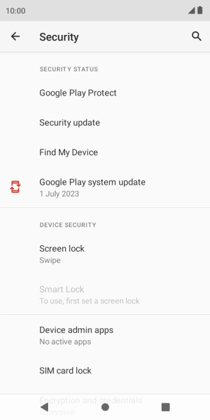 Press SIM card lock. Press SIM card lock.