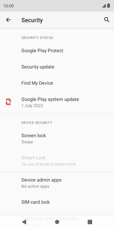 Press SIM card lock. Press SIM card lock.