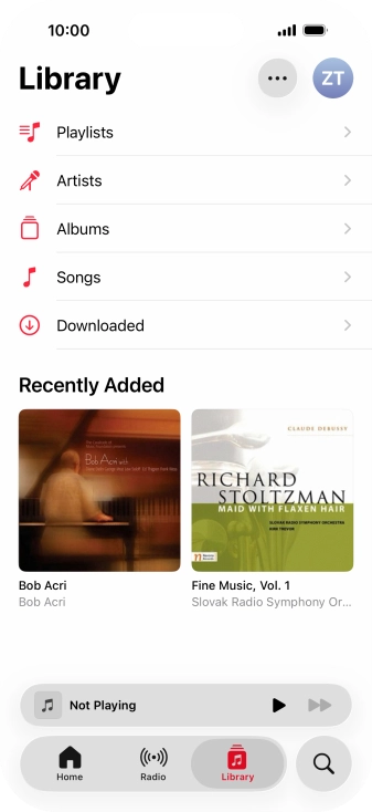Press Playlists.