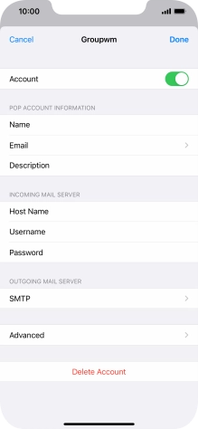 Press SMTP.