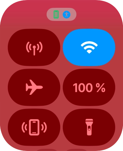 Press the battery percentage.