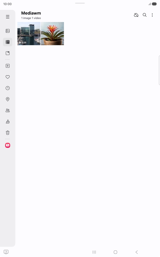 Press and hold the required picture or video. Press and hold the required picture or video.