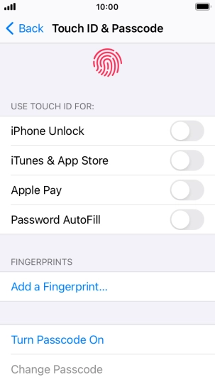 Press Add a Fingerprint... and follow the instructions on the screen to add your fingerprint. Press Add a Fingerprint... and follow the instructions on the screen to add your fingerprint.