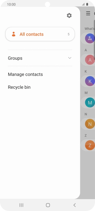 Press Manage contacts.