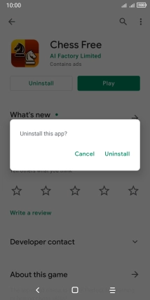 Press Uninstall.