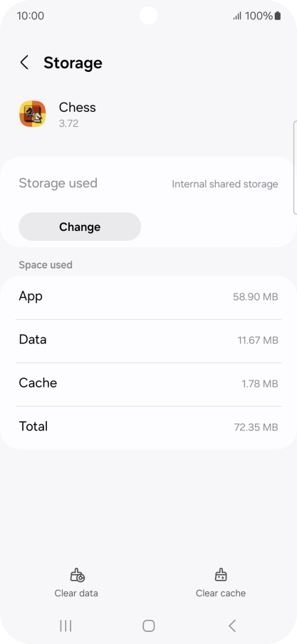 Press Clear cache.