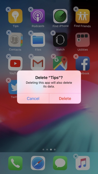 Press Delete.