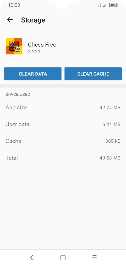 Press CLEAR CACHE.