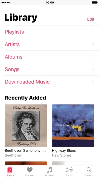 Press Playlists.