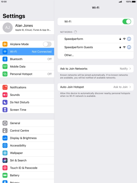 Press the required Wi-Fi network and key in the password for the Wi-Fi network. Press the required Wi-Fi network and key in the password for the Wi-Fi network.