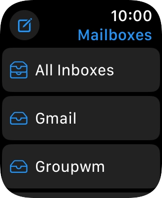 Press the required email account. Press the required email account.