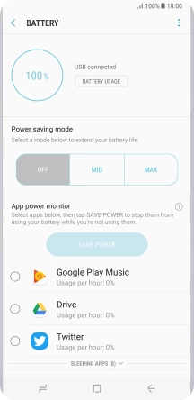 Press the required setting. Press the required setting.