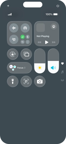 Press the flight mode icon to turn the function on or off.