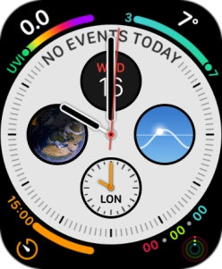 Slide your finger left starting from the right side of the screen to select a new watch face.