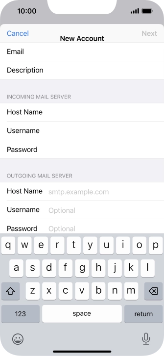 Press Host Name and key in mail.vodafone.ie. Press Host Name and key in mail.vodafone.ie.
