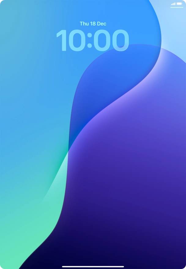 Slide your finger upwards starting from the bottom of the screen. Slide your finger upwards starting from the bottom of the screen.