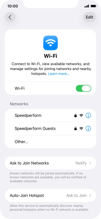 Press the required Wi-Fi network and key in the password for the Wi-Fi network. Press the required Wi-Fi network and key in the password for the Wi-Fi network.