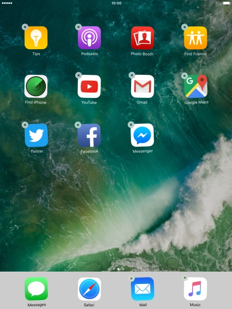 Press the delete icon.