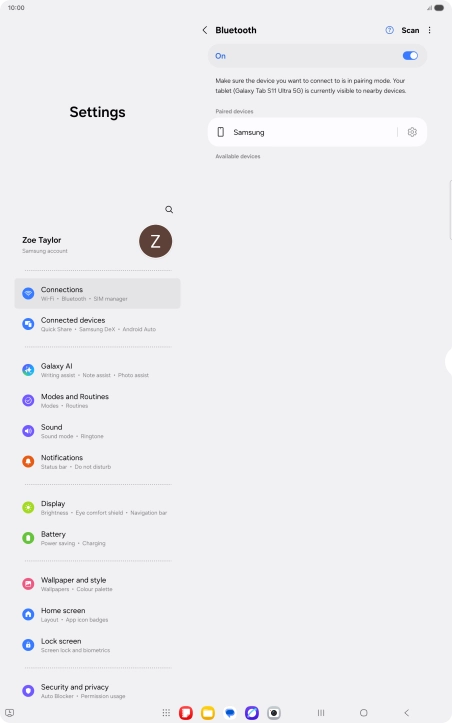 Press the Home key to return to the home screen.