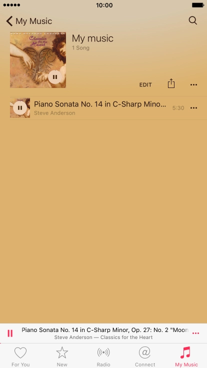 Press the dots next to the song title.