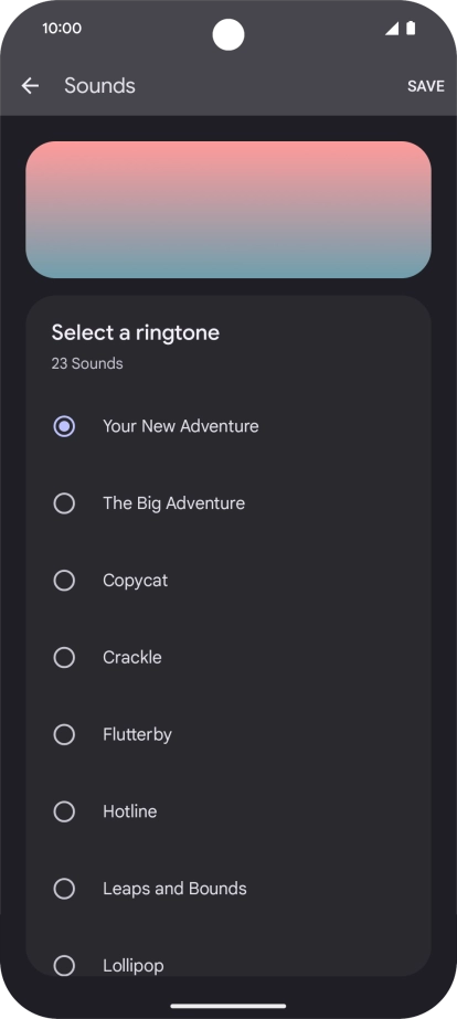 Press the required ring tones to hear them.