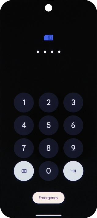 If you're asked to key in your PIN, do so and press arrow right.