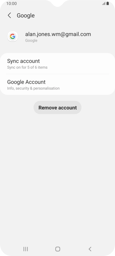 Press Sync account. Press Sync account.
